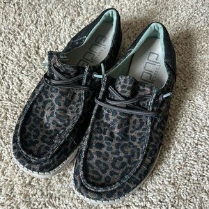 Leopard Print Hey Dudes - Size 8